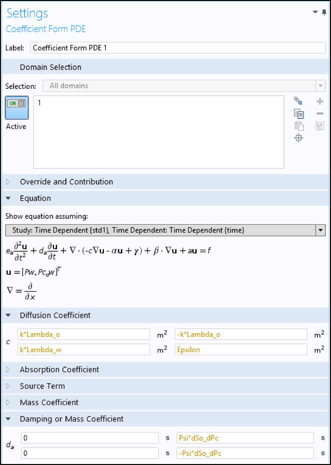 comsol 5.1 gas flow porous